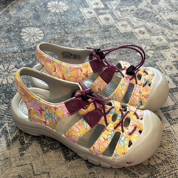 Keen Kids Sandals with Yellow and Purple Floral Design - Picture 1 of 5